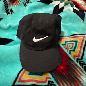 Nike Black Cap with White Swoosh